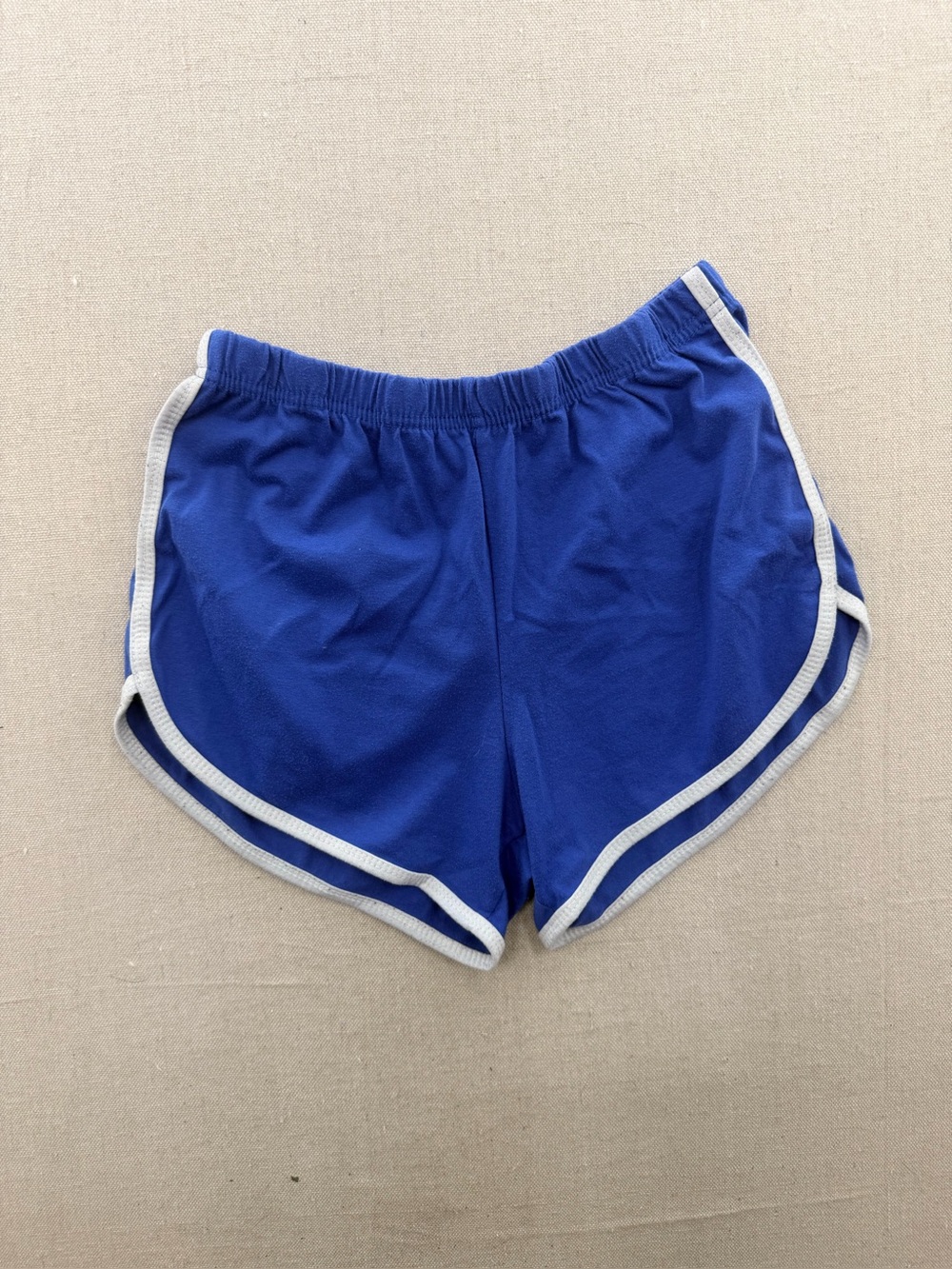 Women’s Blue Athletic Shorts with White Trim